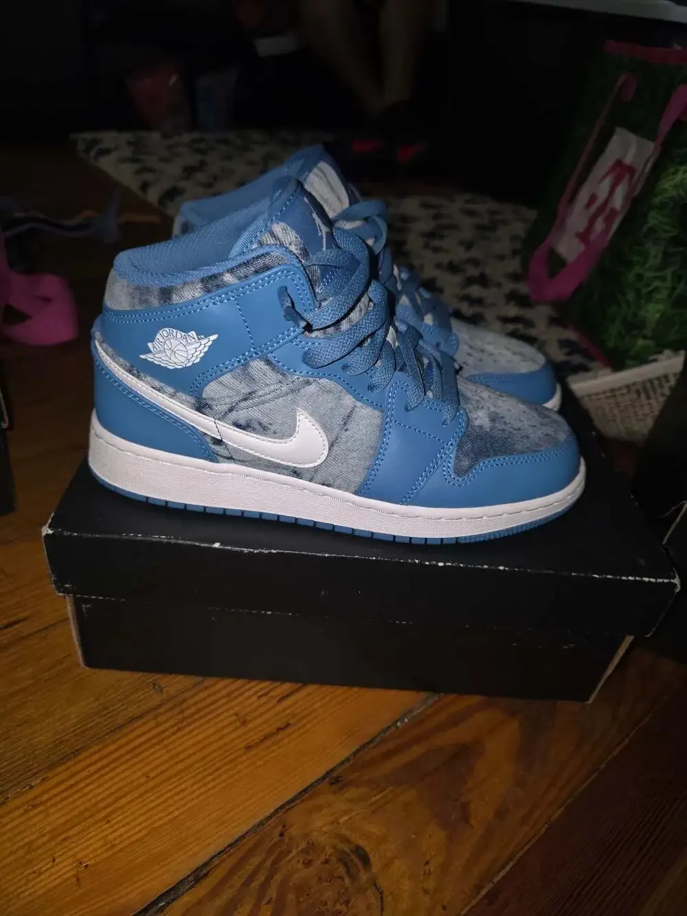 Nike Air Jordan 1 Mid GS 'Washed Denim' Dutch Blue/White (DM8951-400)